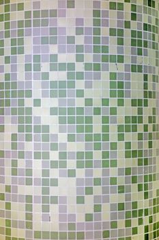 background of mosaic grey and green tiles