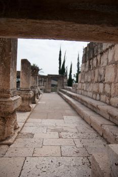 Holy christianity place in Israel Kineret lake - kapernaum