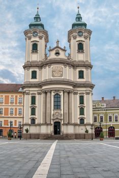 Minorite church built between 1758 and 1773 in the middle of Eger, Hungary.