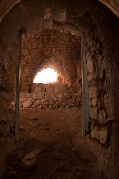 Ruins in Arbel mountain, galilee, Israel  tourism