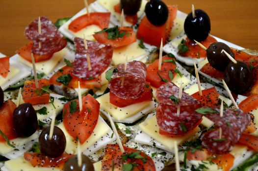 picture of a Canapes, catering food 