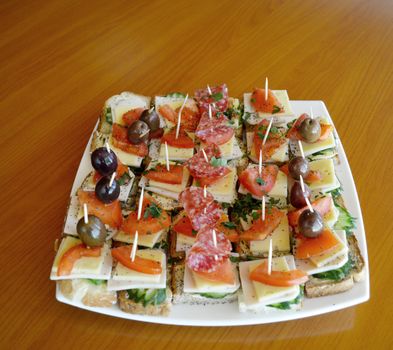 picture of a Canapes, catering food 