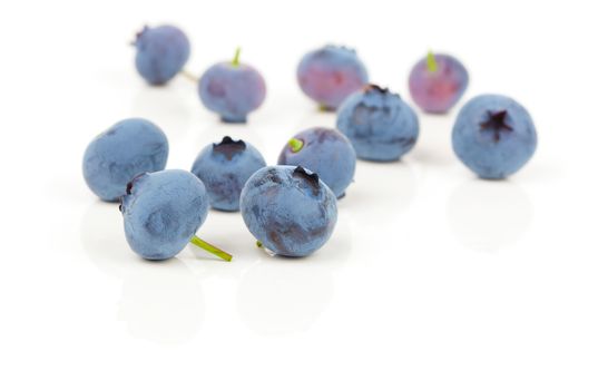 Fresh Blueberries Isolated on the White Background