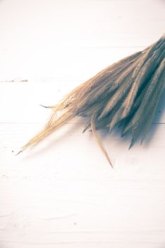 wheat on white table vintage style