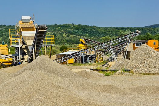 Heavy instalation for sand and gravel production