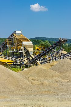 Heavy instalation for sand and gravel production