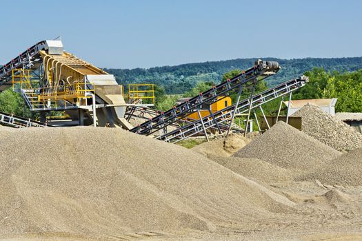 Heavy instalation for sand and gravel production