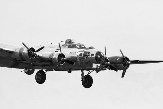 LETHBRIDGE CANADA 25 JUN 2015: International Air Show and Open House for Canadian, USA and British current and historical military and civilian aircrafts. There were also numerous flights as well.