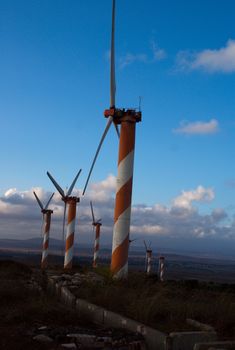 green energy - wind turbine in golan heights