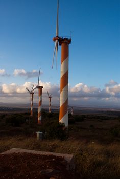 green energy - wind turbine in golan heights