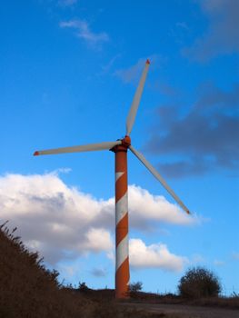 green energy - wind turbine in golan heights