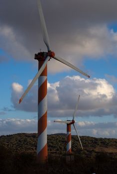 green energy - wind turbine in golan heights