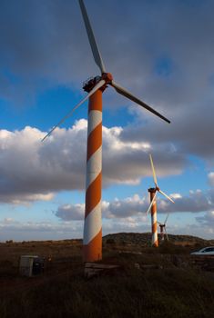 green energy - wind turbine in golan heights