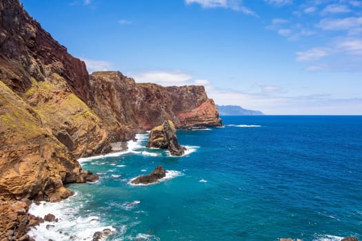 Mountainous landscape - peninsula Ponta de Sao Lourenco - east of Madeira