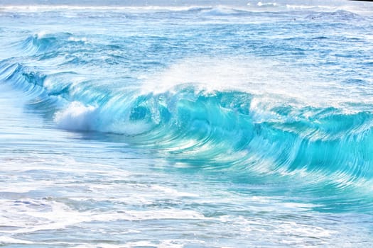 turquoise waves at Sandy Beach, Oahu, Hawaii, USA