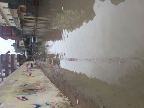 EGYPT, Alexandria : Heavy rainfall hits Korshid Al Qeblia street in Abis district in Alexandria, on November 4, 2015. Many streets have been reportedly flooded with rain water in the city. 