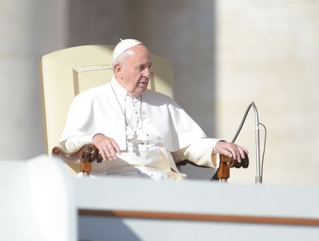 VATICAN: Pope Francis holds his weekly audience in St. Peter's Square at The Vatican on November 4, 2015 in Vatican City, Vatican.