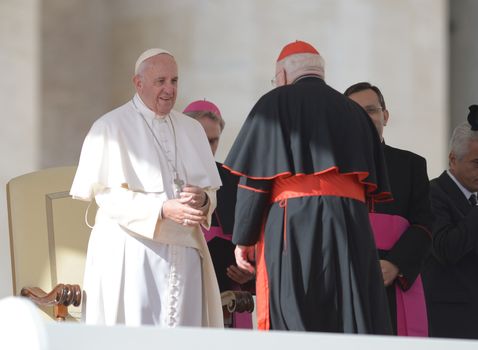 VATICAN: Pope Francis holds his weekly audience in St. Peter's Square at The Vatican on November 4, 2015 in Vatican City, Vatican.