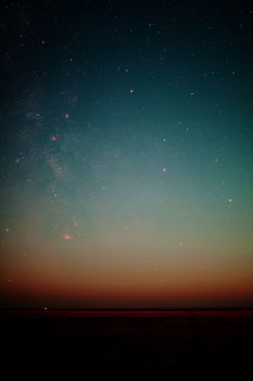 Nightsky over St. Peter-Ording in Germany