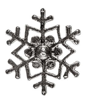 Snowflake, decorative element, isolated on white background