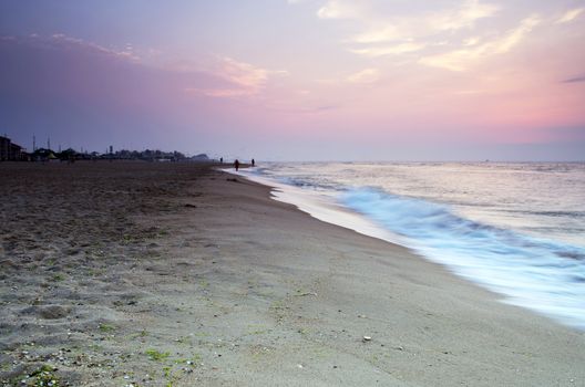 landscape sea sunrice golden sky