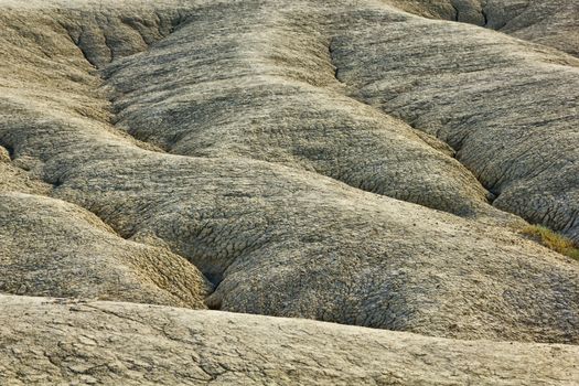 Texture of dried river mud in Berca Buzau Romania