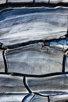 Texture of dried river mud in Berca Buzau Romania