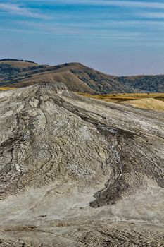 Mud volcanoes landscape in Berca, Buzau, Romania