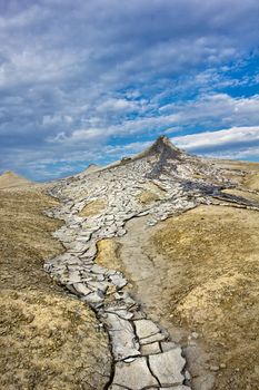 Mud volcanoes landscape in Berca, Buzau, Romania