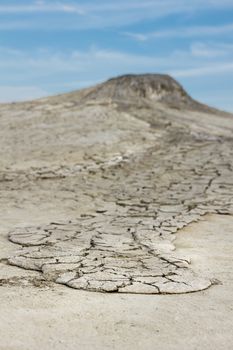 Dried mud lava in Berca Romania