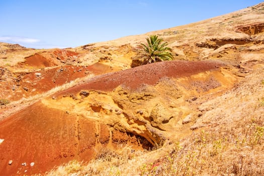 Colorful mountainous landscape of Madeira Island - peninsula Ponta de Sao Lourenco
