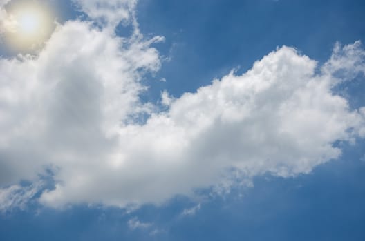 blue sky with cloud closeup