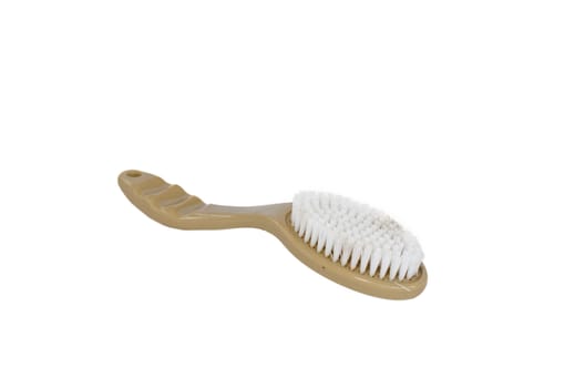 Foot scrub brush on the white background.