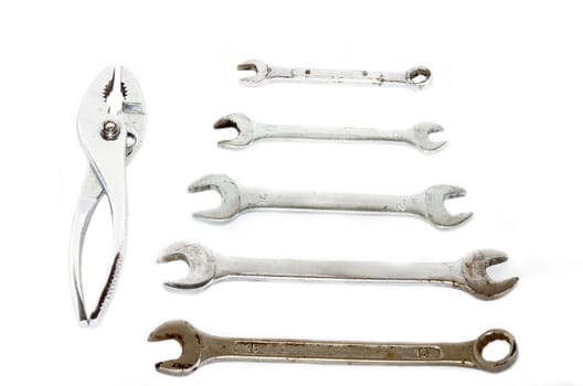 Tools isolated against a white background