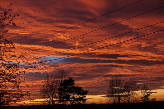 Sky in fire
