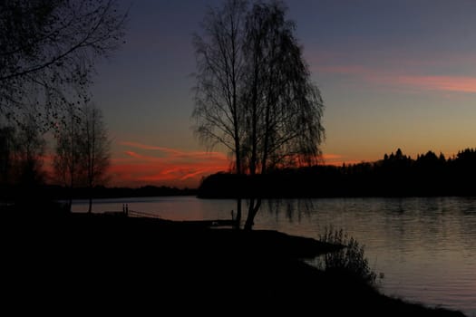 Beautiful autumn sunset.