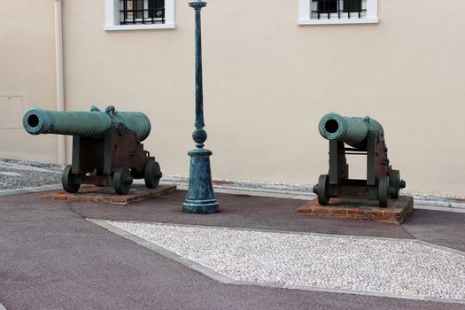 Two old Cannon at the Palace of Monaco