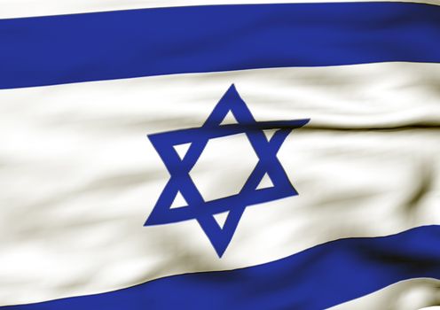 Image of a waving flag of Israel
