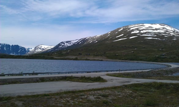 Mountain road in norway