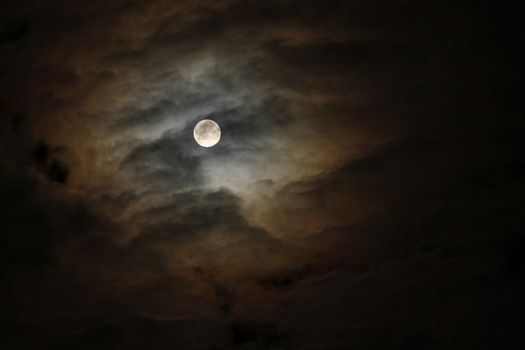 Cloudy night sky