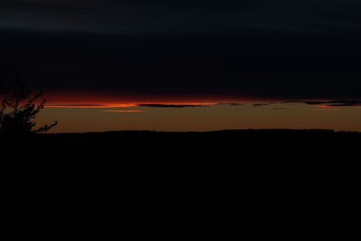 Late sunset in Norway