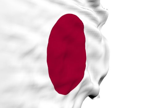 Image of a waving flag of Japan