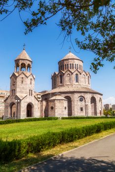 the Gregorian temple from a tuf in Yerevan