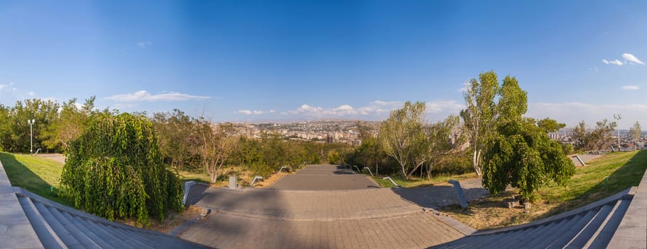 The top view on the city of Yerevan