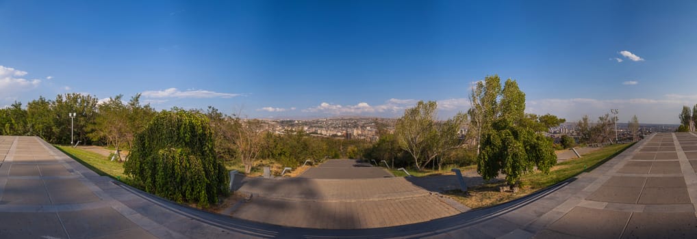 The top view on the city of Yerevan