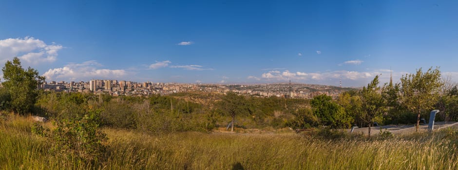 View of the city of Yerevan from height