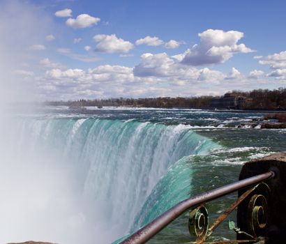 The Niagara falls beautiful view