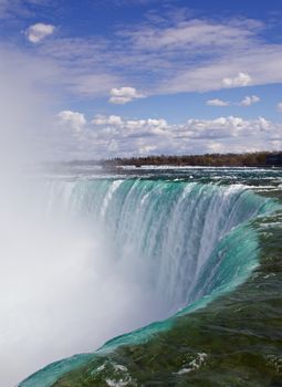 The view of the fantastically beautiful Niagara falls