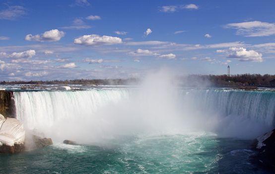 Photo of the fantastic beautiful Niagara falls and the mist