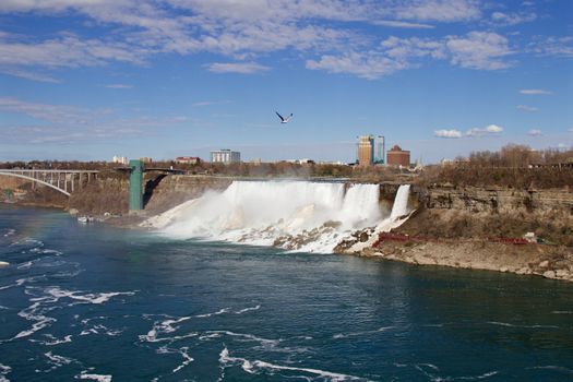 The photo of the American Niagara falls